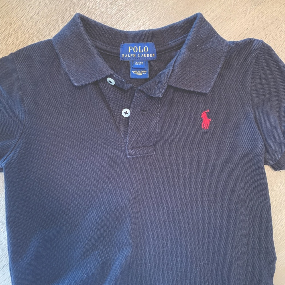 2T BLACK   Boys Ralph Lauren polo shirt work twice. **this item color is black